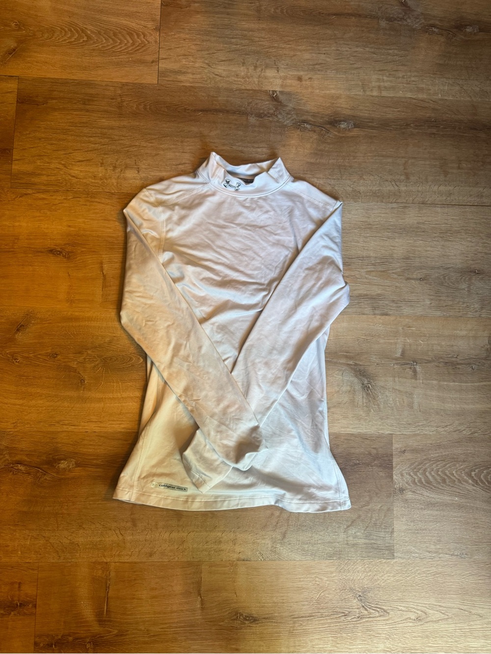 Under Armour Light Gray ColdGear Mock Neck Top